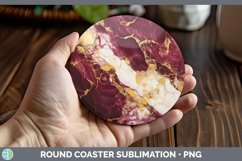 GorgeousMarble Gold Round Coaster design.