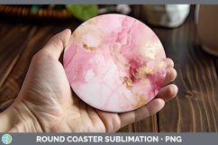 GorgeousMarble Gold Round Coaster design.