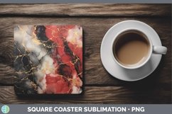GorgeousMarble Gold Square Coaster design.