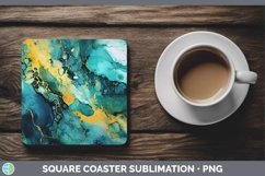 GorgeousMarble Gold Square Coaster design.
