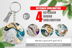 Keychain Marble Liquid with gold Product Image 1