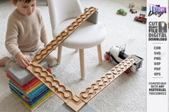 Marble Run Race Laser Cut | Kids Laser | Montessori Game SVG Product Image 1