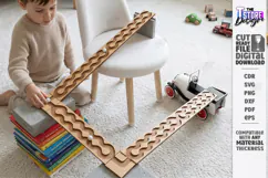 Marble Run Race Laser Cut | Kids Laser | Montessori Game SVG Product Image 1