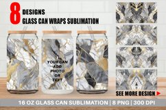 Marble Stone Texture Glass Can Wraps Product Image 1