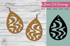 Marble Texture Laser Cut Earrings SVG Product Image 1