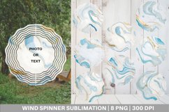 Marble White Ceramic Arts Wind Spinner | Sublimation Spinner Product Image 1