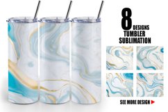 Marble White Ceramic Arts | Tumbler Sublimation Wrap Product Image 1