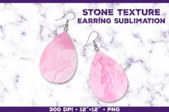 Stone Texture Sublimation Teardrop Earrings: Unique Jewelry Product Image 1
