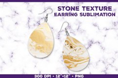 Stone Texture Sublimation Teardrop Earrings: Unique Jewelry Product Image 1