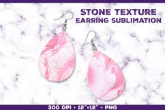 Stone Texture Sublimation Teardrop Earrings: Unique Jewelry Product Image 1