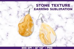 Stone Texture Sublimation Teardrop Earrings: Unique Jewelry Product Image 1