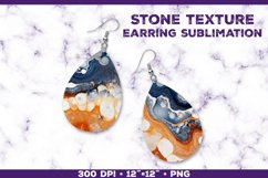 Stone Texture Sublimation Teardrop Earrings: Unique Jewelry Product Image 1