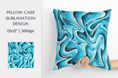 Blue marble texture Pillow Case Sublimation Design PNG 001 Product Image 1