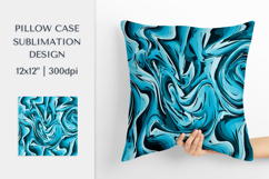Blue marble texture Pillow Case Sublimation Design PNG 003 Product Image 1