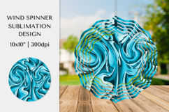 Blue Marble Texture Wind Spinner Sublimation Design PNG 003 Product Image 1