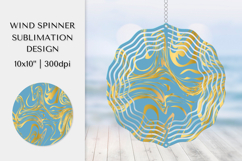 Blue Marble Texture Wind Spinner Sublimation Design PNG 005 Product Image 1