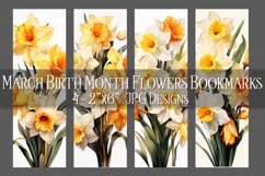 Floral Bookmark, March Bookmark, Daffodil Bookmarks, s1 Product Image 1