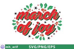 March of Joy Christmas SVG PNG T-shirt Design Product Image 1