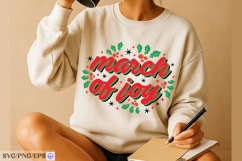 March of Joy Christmas SVG PNG T-shirt Design Product Image 3