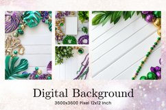 Mardi Gras Beads Background Wallpaper Backdrop Product Image 1