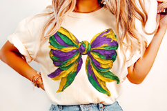 Mardi Gras Coquette Bow PNG, Fleur De Lis PNG, Fat Tuesday Product Image 1