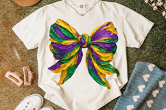 Mardi Gras Coquette Bow PNG, Fleur De Lis PNG, Fat Tuesday Product Image 5