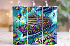 Mardi Gras Cruise Tumbler Wrap, Mardi Gras Tumbler PNG Product Image 1