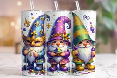 Mardi Gras Gnomes Tumbler Wrap, Mardi Gras Tumbler PNG Product Image 1