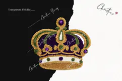 Faux Latch Hook Mardi Gras Clipart | Mardi Gras PNG Product Image 2
