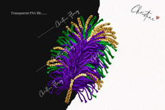 Faux Latch Hook Mardi Gras Clipart | Mardi Gras PNG Product Image 2