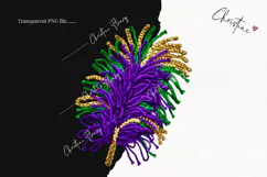 Faux Latch Hook Mardi Gras Clipart | Mardi Gras PNG Product Image 2
