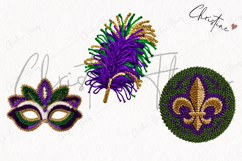 Faux Latch Hook Mardi Gras Clipart | Mardi Gras PNG Product Image 3