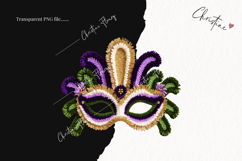 Faux Latch Hook Mardi Gras Clipart | Mardi Gras PNG Product Image 2