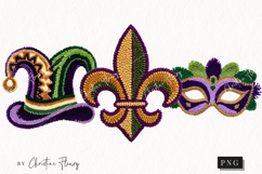 Faux Latch Hook Mardi Gras Clipart | Mardi Gras PNG Product Image 1