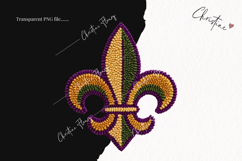 Faux Latch Hook Mardi Gras Clipart | Mardi Gras PNG Product Image 2