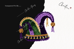 Faux Latch Hook Mardi Gras Clipart | Mardi Gras PNG Product Image 2