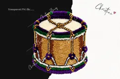 Faux Latch Hook Mardi Gras Clipart | Mardi Gras PNG Product Image 2