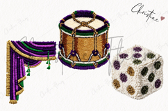 Faux Latch Hook Mardi Gras Clipart | Mardi Gras PNG Product Image 3