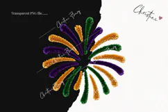 Faux Latch Hook Mardi Gras Clipart | Mardi Gras PNG Product Image 2