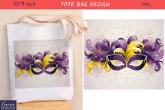 Mardi Gras Mask| Mardi Gras Carnival Tote Bag Design Product Image 1