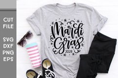 Mardi Gras 2023, with confetti Hand Lettered SVG Product Image 2