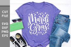 Mardi Gras 2023, with confetti Hand Lettered SVG Product Image 1