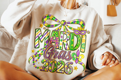 Mardi Gras 2026 PNG Sublimation, Fleur De Lis PNG, King Cake Product Image 2