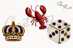 Faux Latch Hook Mardi Gras Clipart | Mardi Gras PNG Product Image 3