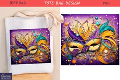 Mardi Gras Mask| Mardi Gras Carnival Tote Bag Design Product Image 1