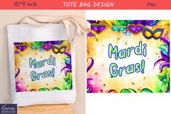 Mardi Gras Mask| Mardi Gras Carnival Tote Bag Design Product Image 1