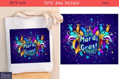 Mardi Gras Mask| Mardi Gras Carnival Tote Bag Design Product Image 1
