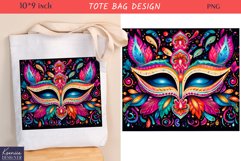 Mardi Gras Mask| Mardi Gras Carnival Tote Bag Design Product Image 1