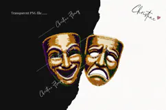 Faux Latch Hook Mardi Gras Clipart | Mardi Gras PNG Product Image 2