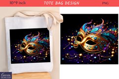 Mardi Gras Mask| Mardi Gras Carnival Tote Bag Design Product Image 1